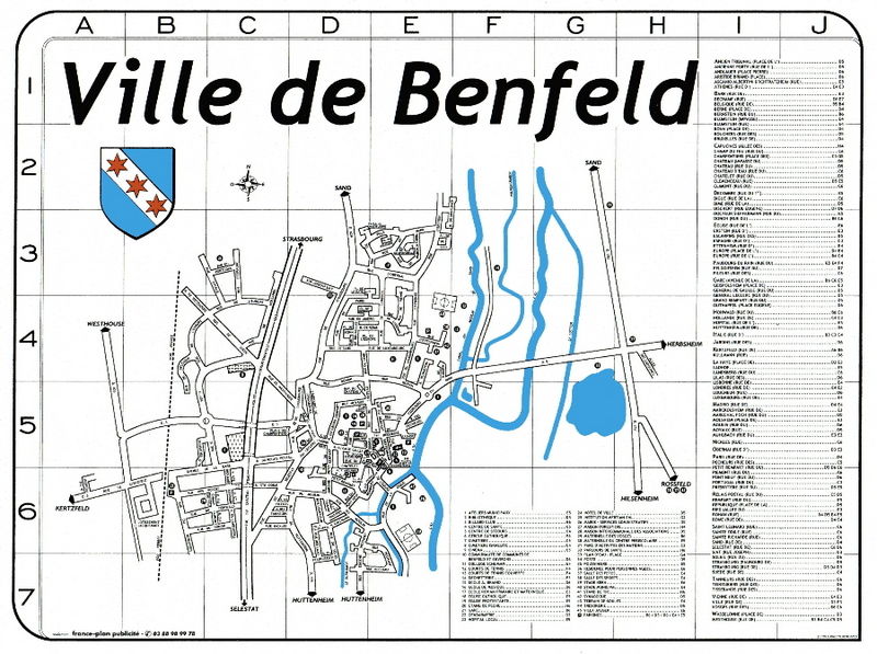 Plan de la ville de Benfeld